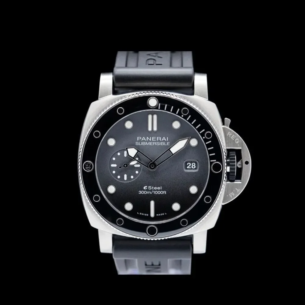 Panerai 44mm Submersible QuarantaQuattro Grigio Roccia SS Gray Dial PAM01288